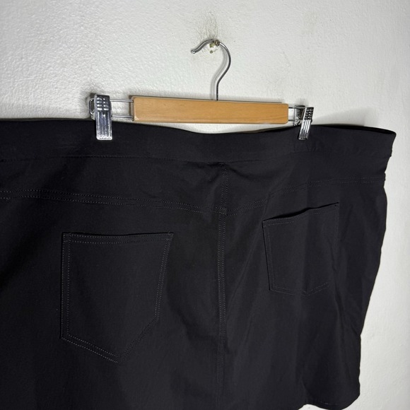 New Hearts Of Palm Woman Black Skort‎ Women's 22W Rayon Stretch Pockets Preppy - Picture 4 of 8